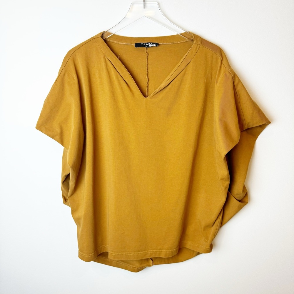 Caara | Vasto Camel Brown Cotton Dolman Sleeve Top - Picture 3 of 8